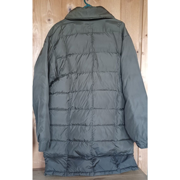VTG COMFY Mid-Length Goose Down Quilted Car Coat Womens XL Brown Zip open sides - Picture 4 of 8